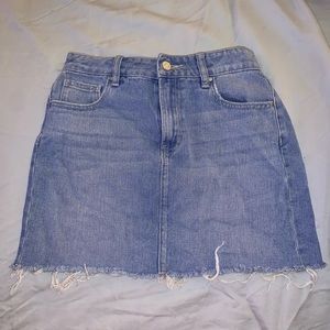 Pacsun high waisted distressed denim skirt